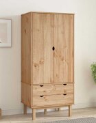 vidaXL Гардероб OTTA 765x53x172 см борово дърво масив