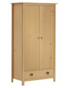 vidaXL Гардероб с 2 врати Hill 89x50x170 см борово дърво масив