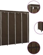 vidaXL Гардероб с 4 отделения кафяв 175x45x170 см
