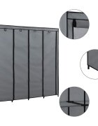 vidaXL Гардероб с 4 отделения сив 175x45x170 см