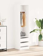 vidaXL Гардероб с чекмеджета бял 50x50x200 см ПДЧ