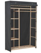 vidaXL Гардероб сив 110x40x170 см текстил