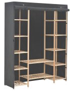 vidaXL Гардероб сив 135x40x170 см текстил