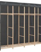 vidaXL Гардероб сив 200x40x170 см текстил