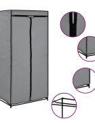 vidaXL Гардероб сив 75x50x160 см