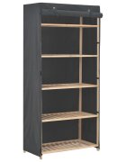 vidaXL Гардероб сив 79x40x170 см текстил