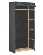 vidaXL Гардероб сив 79x40x170 см текстил