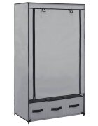 vidaXL Гардероб сив 87x49x159 см текстил