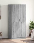 vidaXL Гардероб сив сонома 80x52x180 см инженерно дърво
