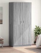 vidaXL Гардероб сив сонома 90x52x200 см инженерно дърво