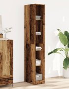 vidaXL Гардероб старо дърво 30x50x200 см инженерно дърво