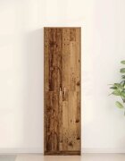 vidaXL Гардероб Старо дърво 55 x 25 x 189 см Инженерна дървесина