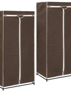 vidaXL Гардероби 2 бр кафяви 75x50x160 см