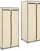 vidaXL Гардероби 2 бр кремави 75x50x160 см