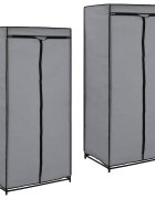 vidaXL Гардероби 2 бр сиви 75x50x160 см
