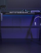 vidaXL Гейминг бюро LED с Y-образна форма черно 110x60x75 см