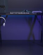 vidaXL Гейминг бюро с Y-образни крака черно 110x60x75 см