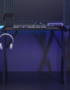 vidaXL Гейминг бюро с Y-образни крака черно 90x60x75 см