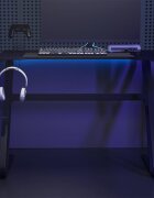 vidaXL Гейминг бюро със ZZ-образни крака черно 110x60x75 см