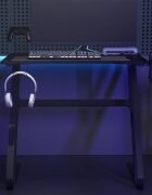 vidaXL Гейминг бюро със ZZ-образни крака черно 90x60x75 см