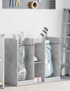 vidaXL Голф шкаф Едноцветен Циментено сиво 102 x 45 x 855 см