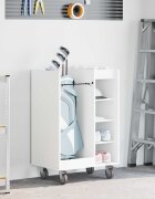 vidaXL Голф шкаф с колело Едноцветен Бяло 65 x 45 x 98 см