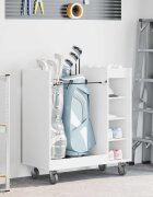 vidaXL Голф шкаф с колело Едноцветен Бяло 90 x 45 x 98 см