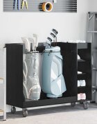 vidaXL Голф шкаф с колело Едноцветен Черния дъб 120 x 45 x 98 см