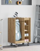 vidaXL Голф шкаф с колело Едноцветен Дъб 65 x 45 x 98 см