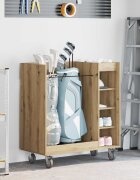 vidaXL Голф шкаф с колело Едноцветен Дъб 90 x 45 x 98 см