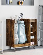 vidaXL Голф шкаф с колело Едноцветен Димян дъб 90 x 45 x 98 см