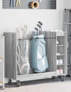 vidaXL Голф шкаф с колело Едноцветен Сив Сонома 120 x 45 x 98 см