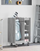 vidaXL Голф шкаф с колело Едноцветен Сив Сонома 65 x 45 x 98 см