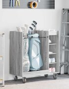 vidaXL Голф шкаф с колело Едноцветен Сив Сонома 90 x 45 x 98 см