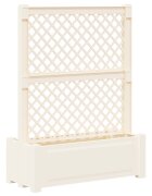 vidaXL Голям сандък с решетка Бяло 995 x 43 x 1335 ПП