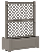 vidaXL Голям сандък с решетка Сиво 995 x 43 x 1335 ПП