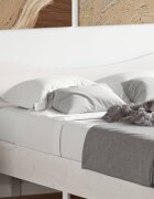 vidaXL Горна табла бяла 135 см масивно дърво бор