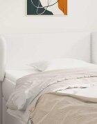vidaXL Горна табла с уши Бяла 103x23x78/88 см изкуствена кожа