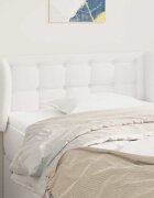 vidaXL Горна табла с уши Бяла 93x23x78/88 см изкуствена кожа