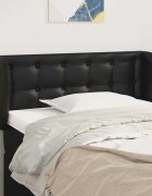 vidaXL Горна табла с уши черна83x23x78/88 см изкуствена кожа