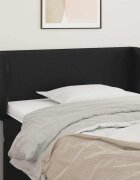 vidaXL Горна табла с уши черна83x23x78/88 см изкуствена кожа