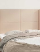 vidaXL Горна табла с уши капучино 147x16x118/128 см изкуствена кожа