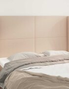 vidaXL Горна табла с уши капучино 147x23x118/128 см изкуствена кожа