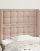 vidaXL Горна табла с уши капучино 83x23x118/128 см изкуствена кожа