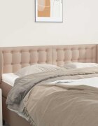 vidaXL Горна табла с уши капучино147x23x78/88 см изкуствена кожа