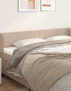 vidaXL Горна табла с уши капучино183x23x78/88 см изкуствена кожа