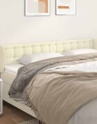 vidaXL Горна табла с уши кремава 163x23x78/88 см изкуствена кожа