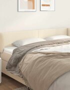 vidaXL Горна табла с уши кремава 183x23x78/88 см изкуствена кожа