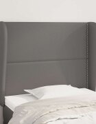 vidaXL Горна табла с уши сива 103x23x118/128 см плат