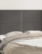 vidaXL Горна табла с уши сива 147x23x118/128 см изкуствена кожа